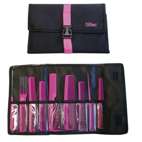 Eurostil - Estuche Prof. 9 Peines Colores con Cierre - 03928/99