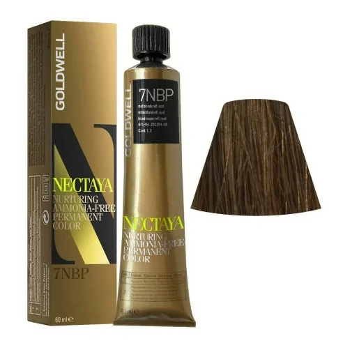 Goldwell - Tinte Nectaya Enriched Naturals TB 7NBP Rubio Medio Ópalo 60 ml