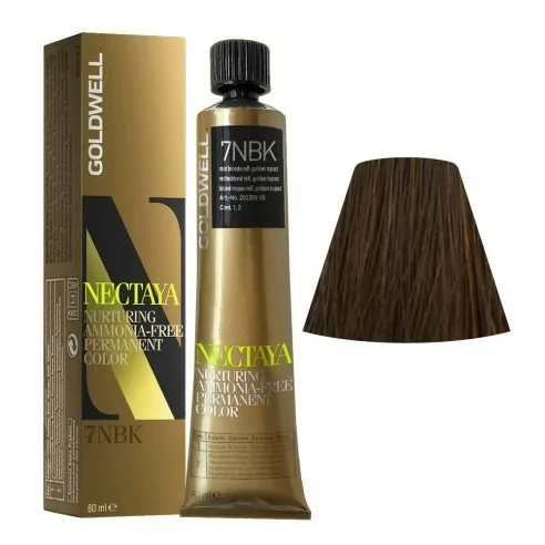 Goldwell - Tinte Nectaya Enriched Naturals TB 7NBK Rubio Medio Topacio Dorado 60 ml