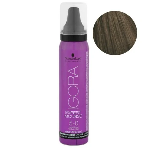 Schwarzkopf - Igora Expert Mousse 5-0 Castaño Claro Natural 100 ml