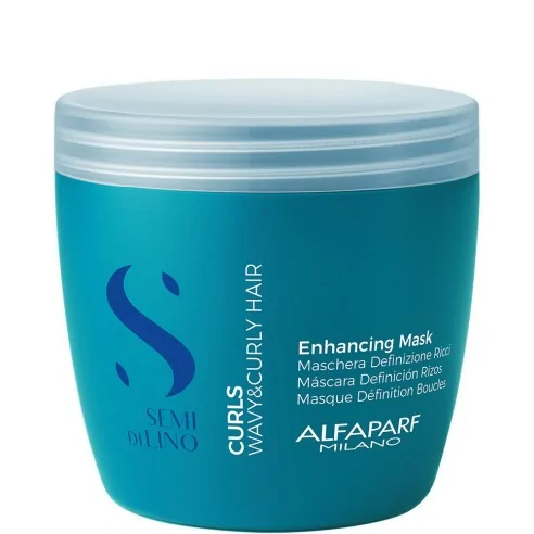 Alfaparf - Mascarilla para Rizos Semi di Lino Curls Enhancing Mask 500 ml