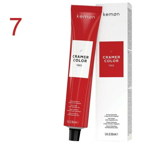 Kemon - Tinte Permanente Cramer Color Natural 7 Rubio - 100 ml