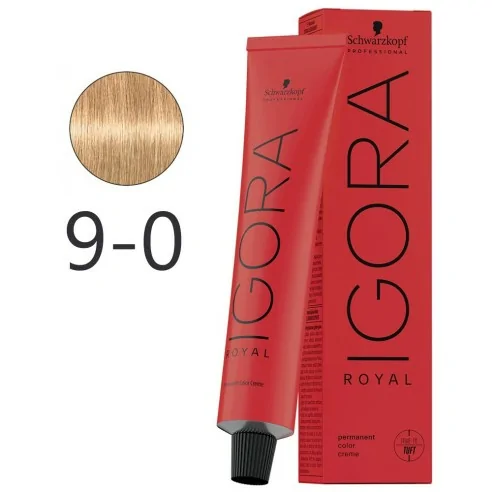 Schwarzkopf - Tinte Permanente Igora Royal 9-0 Rubio Muy Claro Natural 60 ml