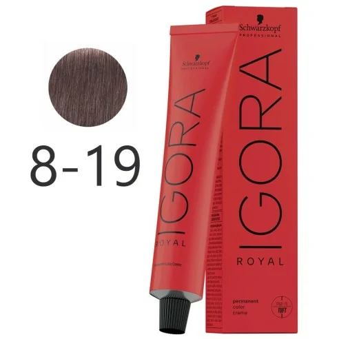 Schwarzkopf - Tinte Permanente Igora Royal 8-19 Rubio Claro Ceniza Violeta 60 ml