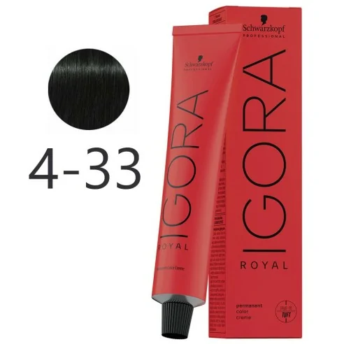 Schwarzkopf - Tinte Permanente Igora Royal 4-33 Castaño Medio Mate Intenso 60 ml