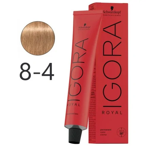 Schwarzkopf - Tinte Permanente Igora Royal 8-4 Rubio Claro Beige 60 ml