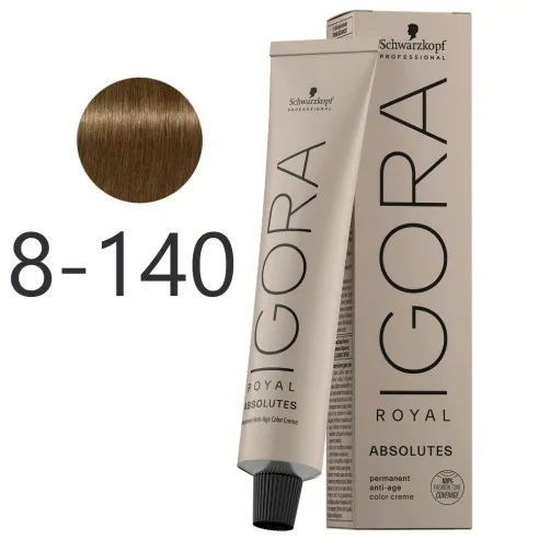 Schwarzkopf - Tinte Igora Royal Absolutes 8-140 Rubio Claro Ceniza Beige Natural 60 ml