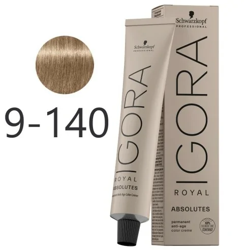 Schwarzkopf - Tinte Igora Royal Absolutes 9-140 Rubio Muy Claro Ceniza Beige Natural 60 ml