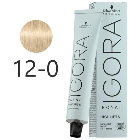 Schwarzkopf - Tinte Superaclarante Igora Royal Highlifts 12-0 Superaclarante Natural 60 ml