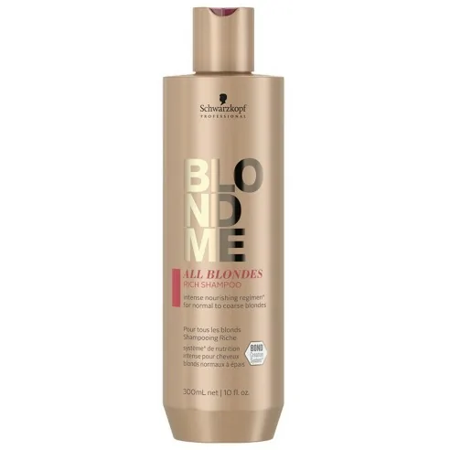 Schwarzkopf - Champú Enriquecido para Cabello Rubio BlondMe All Blondes Rich 300 ml