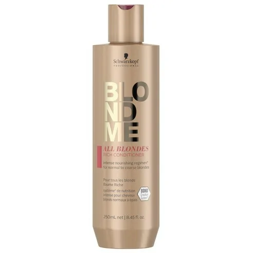 Schwarzkopf - Acondicionador Enriquecido para Cabello Rubio BlondMe All Blondes Rich 250 ml