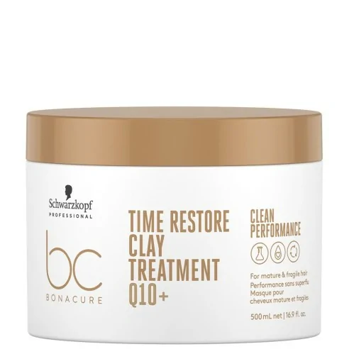 Schwarzkopf - Mascarilla de Arcilla Antiedad BC Bonacure Q10+ Time Restore 500 ml