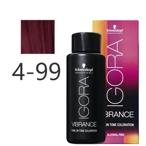 Schwarzkopf - Tonalizador Igora Vibrance 4-99 Castaño Medio Violeta Intenso 60 ml