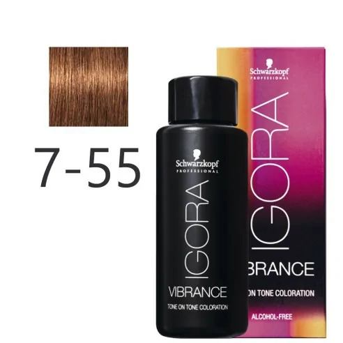 Schwarzkopf - Tonalizador Igora Vibrance 7-55 Rubio Medio Dorado Intenso 60 ml