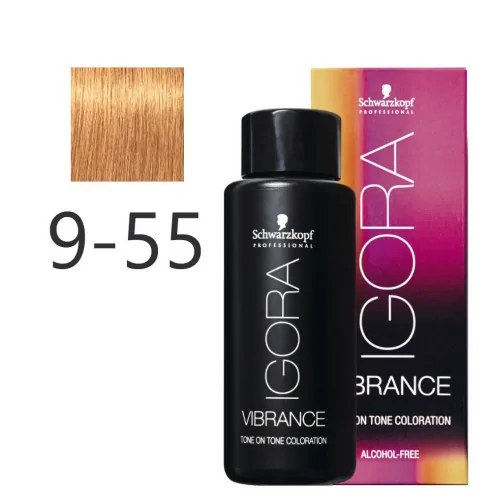 Schwarzkopf - Tonalizador Igora Vibrance 9-55 Rubio Muy Claro Dorado Intenso 60 ml