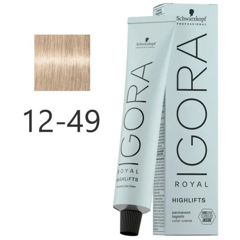 Schwarzkopf - Tinte Superaclarante Igora Royal Highlifts 12-49 Beige Violeta 60 ml