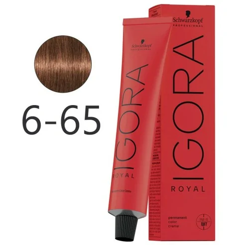 Schwarzkopf - Tinte Permanente Igora Royal 6-65 Rubio Oscuro Marrón Dorado 60 ml