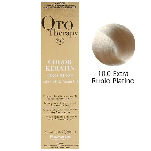 Fanola - Dye Oro Therapy 24k Color Keratin 10.0 Extra Platinum Blonde 100 ml