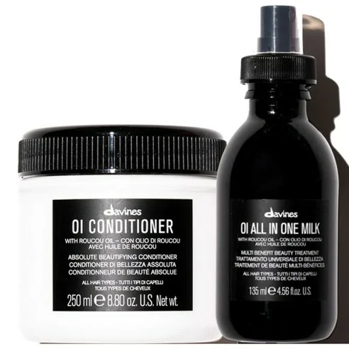 Davines - Pack OI Acondicionador 250 ml + All-in-One Milk 135 ml