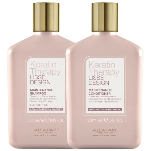 Alfaparf - Keratin Therapy Lisse Design Champú 250 ml + Acondicionador 250 ml