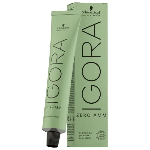 Schwarzkopf - Tinte sin Amoniaco Igora Zero AMM 7-0 Rubio Medio Natural 60 ml